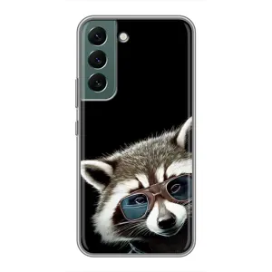 Силиконовый Чехол с Енотами на Samsung Galaxy S22 Plus (Стильный Енот)