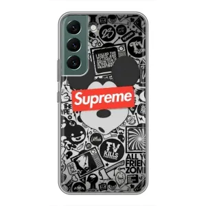 Чехол с Брендами одежды на Самсунг Галакси С22 Плюс (Supreme Маус)