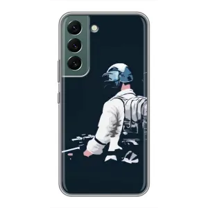 Силиконовый чехол с картинкой "Герой Pubg" на Samsung Galaxy S22 Plus (В экиперовке)