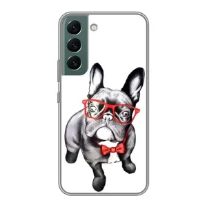 Бампер для Samsung Galaxy S22 Plus с картинкой "Песики" (В очках)