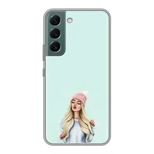 Силіконовый Чохол на Samsung Galaxy S22 Plus з картинкой Модных девушек (В шапці)