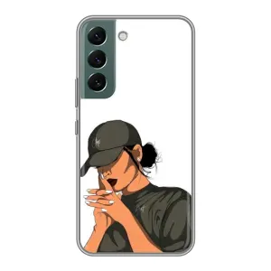 Силіконовый Чохол на Samsung Galaxy S22 Plus з картинкой Модных девушек (У зеленому)