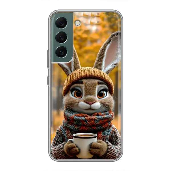 Чехол с рисунком «Зайчик с кофе» для Samsung Galaxy S22 Plus Чехол с рисунком «Зайчик с кофе» для Samsung Galaxy S22 Plus