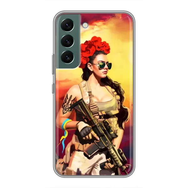 Чехол с рисунком «Женщина солдат» для Samsung Galaxy S22 Plus Чехол с рисунком «Женщина солдат» для Samsung Galaxy S22 Plus