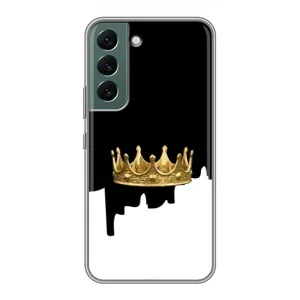 Чохол (Корона на чорному фоні) для Самсунг Галаксі С22 Плюс (Золота корона)