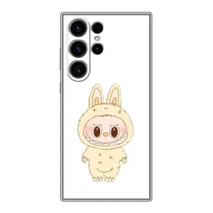 Чехол с принтом Лабубу для Samsung Galaxy S22 Ultra (Бежевый Лабубу)