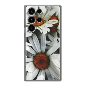 Чехол с ромашками на Samsung Galaxy S22 Ultra (Цветы Ромашки)