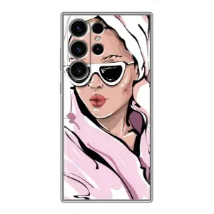 Чехол с картинкой Модные Девчонки Samsung Galaxy S22 Ultra (Девушка в халате)