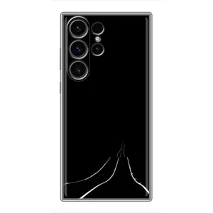 Чехол с картинками на черном фоне для Samsung Galaxy S22 Ultra (Дорога)