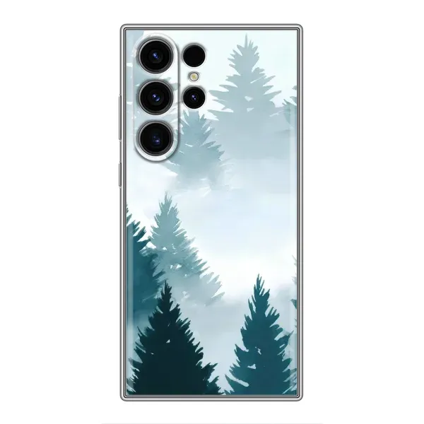 Чехол с рисунком «Горный лес» для Samsung Galaxy S22 Ultra