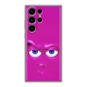Силиконовые Чехлы (смешные стикеры) для Samsung Galaxy S22 Ultra (Хитрая мордочка)