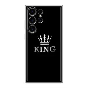 Чехол (Корона на чёрном фоне) для Самсунг Галакси С22 Ультра (KING)
