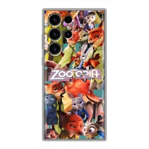 Силиконовый чехол с принтом Зоотрополіс для Samsung Galaxy S22 Ultra (Коллаж героев)