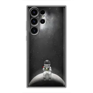 Силиконовый Чехол с принтом "Космонавты" на Samsung Galaxy S22 Ultra (Космонавт романтик)