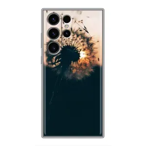 Силиконовый Чехол с одуванчиками на Samsung Galaxy S22 Ultra (Красивый одуванчик)
