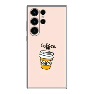 Чехол с изображением вкусной еды для Samsung Galaxy S22 Ultra (Кружка кофе)