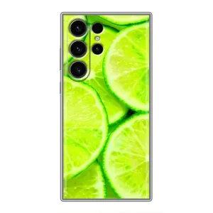 Чехол с изображением вкусной еды для Samsung Galaxy S22 Ultra (Лайм)