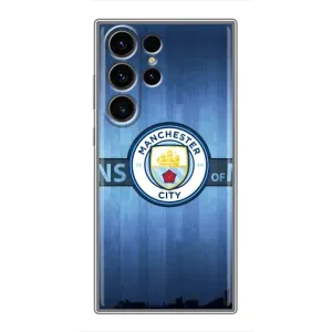 Силиконовые Чехлы принт Футбол на Samsung Galaxy S22 Ultra (ManCity)