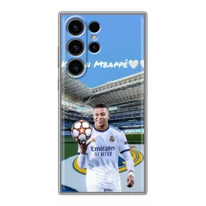 Чехол (TPU) с Футболистом на Samsung Galaxy S22 Ultra (Mbappe Real)