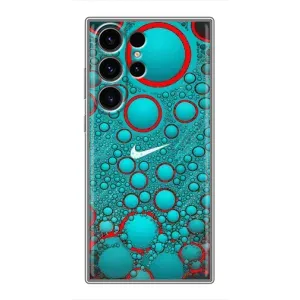 Силиконовый Чехол на Samsung Galaxy S22 Ultra с картинкой Nike (Найк зеленый)