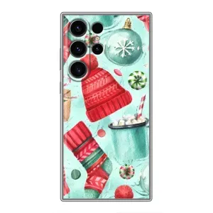 Чехол Санта Клаус для Samsung Galaxy S22 Ultra (Одежда)