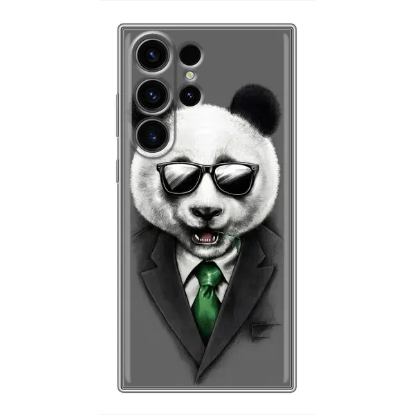 Чехол с рисунком «Панда в очках» для Samsung Galaxy S22 Ultra