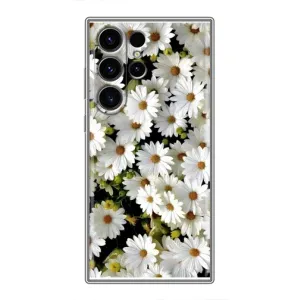Чехол с ромашками на Samsung Galaxy S22 Ultra (Рамка в ромашках)