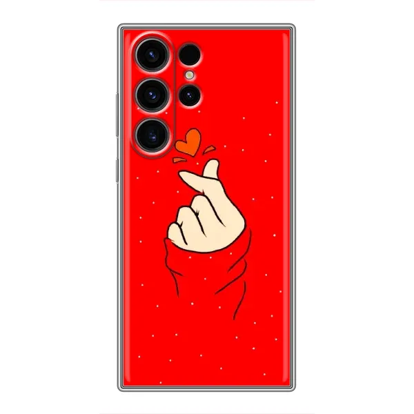 Чехол с рисунком «Сердце на красном» для Samsung Galaxy S22 Ultra Чехол с рисунком «Сердце на красном» для Samsung Galaxy S22 Ultra