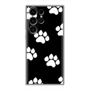 Бампер для Samsung Galaxy S22 Ultra с картинкой "Песики" (Следы собак)