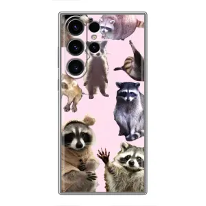 Силиконовый Чехол с Енотами на Samsung Galaxy S22 Ultra (Смешные Еноты)
