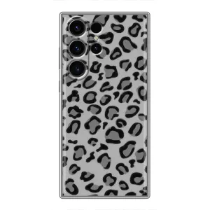 Чехол с леопардовым принтом на Samsung Galaxy S22 Ultra (Темный леопрад)