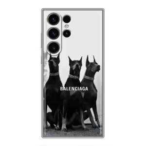 Чехол ДОБЕРМАН для Samsung Galaxy S22 Ultra (Три добермана)