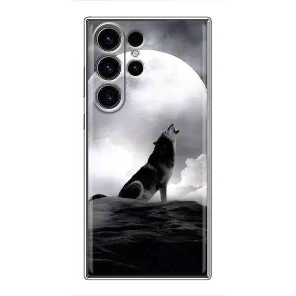 Чехол с рисунком «Волк и луна» для Samsung Galaxy S22 Ultra Чехол с рисунком «Волк и луна» для Samsung Galaxy S22 Ultra