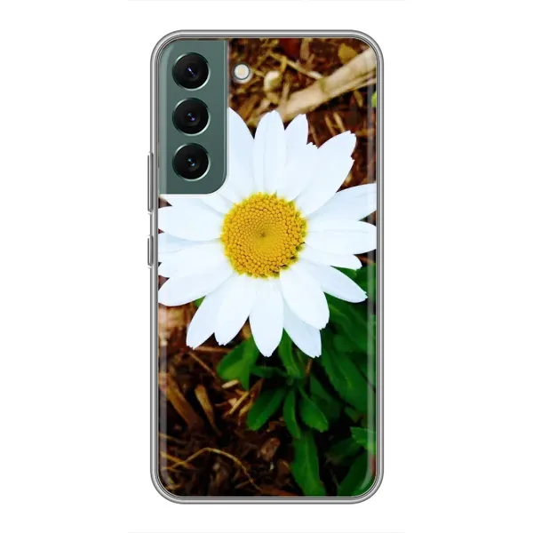 Чехол с рисунком «Белая ромашка» для Samsung Galaxy S22