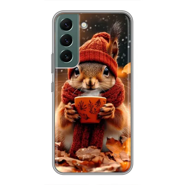 Чохол з малюнком «Білка з кавою» для Samsung Galaxy S22 Чохол з малюнком «Білка з кавою» для Samsung Galaxy S22