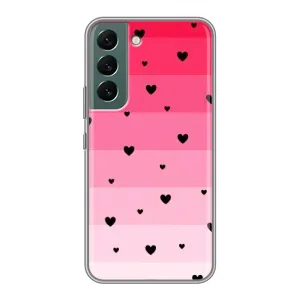 Чехлы с тематикой "Маленькие Сердечки" на Samsung Galaxy S22 (Чорные сердечки)