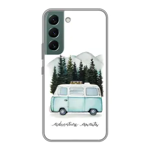Силиконовый бампер с картинкой машины на Samsung Galaxy S22 (Домик на колесах)