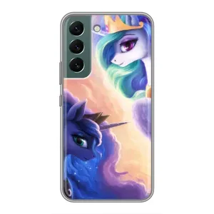 Чехол Unicorn на Samsung Galaxy S22 (Единорожки на тучках)