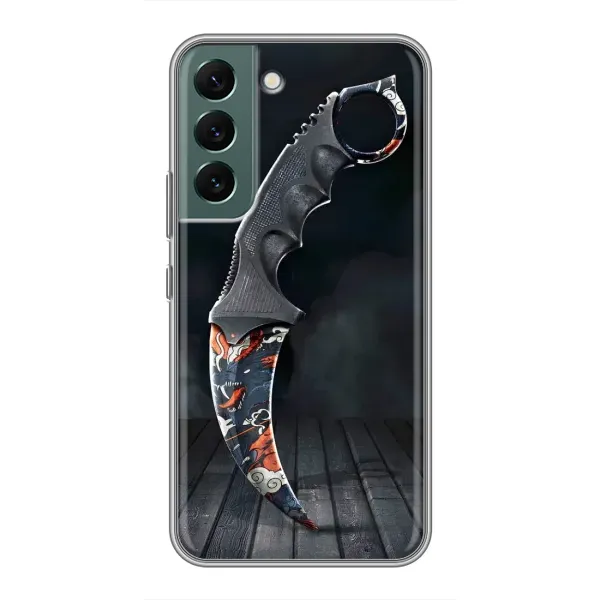 Чехол с рисунком «Кинжал КС ГО» для Samsung Galaxy S22 Чехол с рисунком «Кинжал КС ГО» для Samsung Galaxy S22