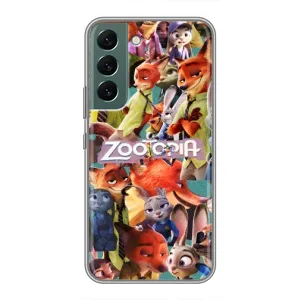 Силиконовый чехол с принтом Зоотрополіс для Samsung Galaxy S22 (Коллаж героев)