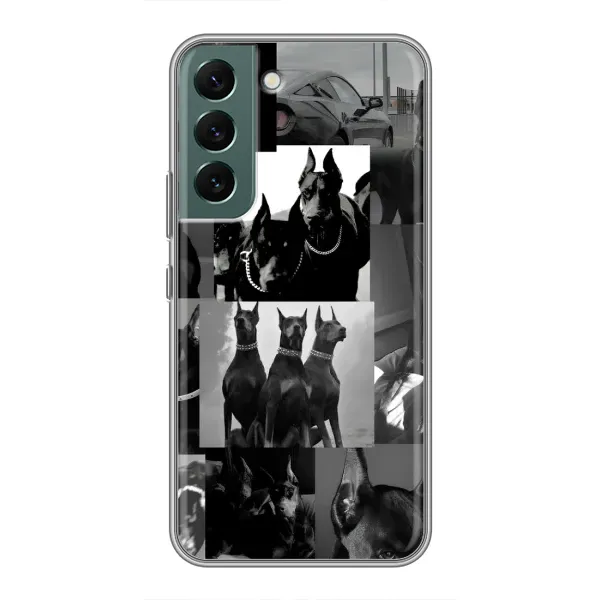 Чехол с рисунком «Коллаж Доберман» для Samsung Galaxy S22 Чехол с рисунком «Коллаж Доберман» для Samsung Galaxy S22