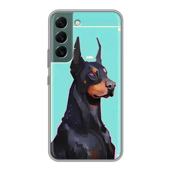 Чехол с рисунком «Король доберман» для Samsung Galaxy S22 Чехол с рисунком «Король доберман» для Samsung Galaxy S22