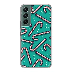 Силіконовий бампер на різдво для Samsung Galaxy S22 (Льодяники)