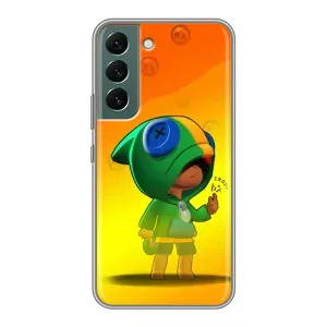 Чехол Бравл Старс для Samsung Galaxy S22 (LEON в кофте)