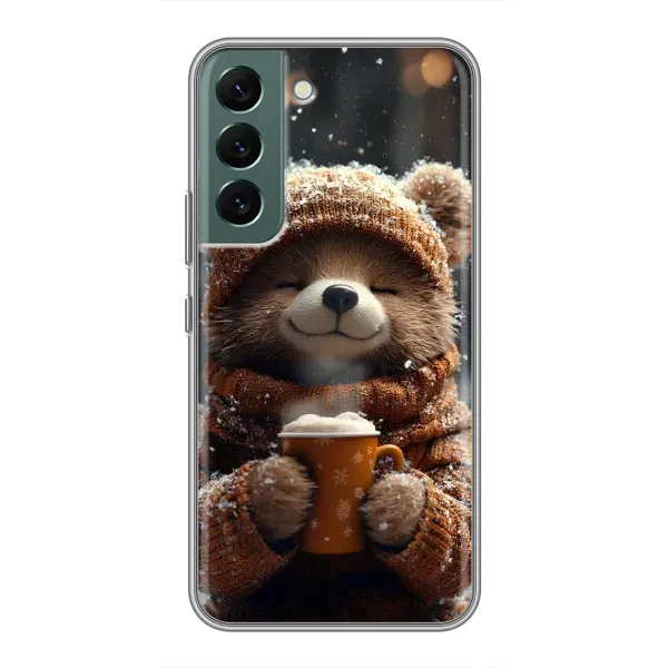 Чохол з малюнком «Ведмедик з кавою» для Samsung Galaxy S22 Чохол з малюнком «Ведмедик з кавою» для Samsung Galaxy S22