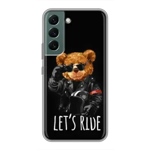 Чехол с рисунком «Модный Мишка» для Samsung Galaxy S22