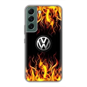 Чехол "Фольксваген" для Samsung Galaxy S22 (Огненный Лого)