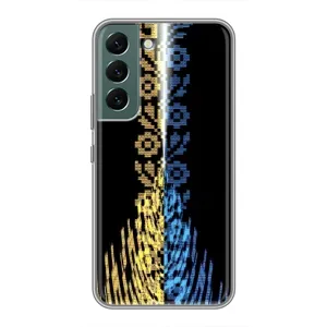 Силиконовый Чехол на Samsung Galaxy S22 (Патриотическая вышиванка)