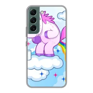 Чехол Unicorn на Samsung Galaxy S22 (Радуга единорожка)