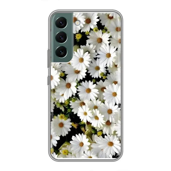 Чехол с рисунком «Рамка в ромашках» для Samsung Galaxy S22
